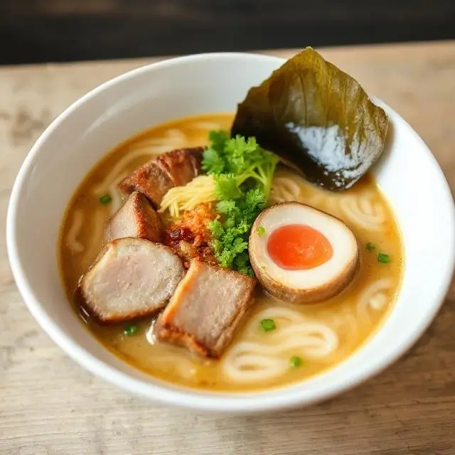 Tonkotsu Ramen bowl with pork