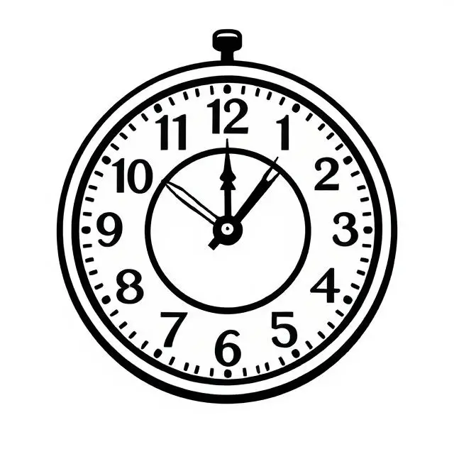 Stylized clock graphic