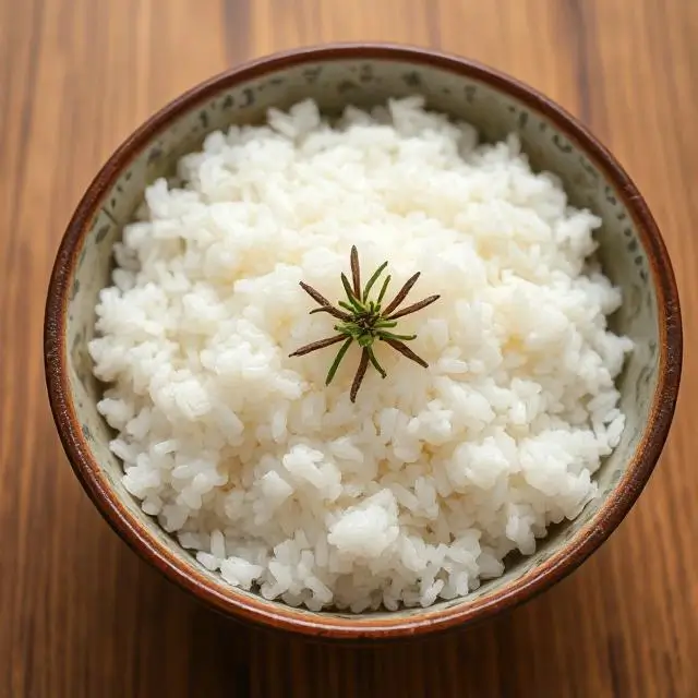 A perfectly cooked bowl of Koshihikari rice