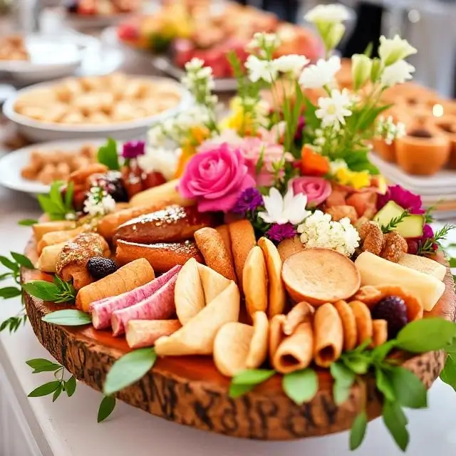 Beautifully arranged catering platter