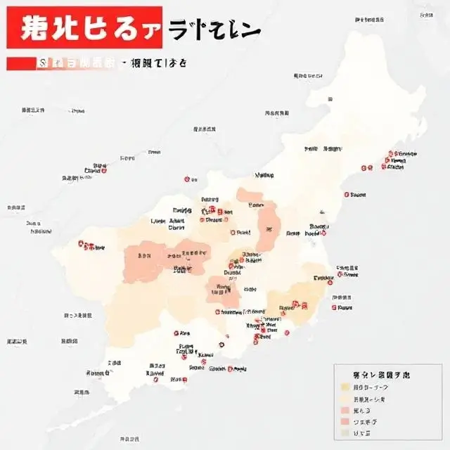 A detailed map showing the Shokuji Express delivery zones